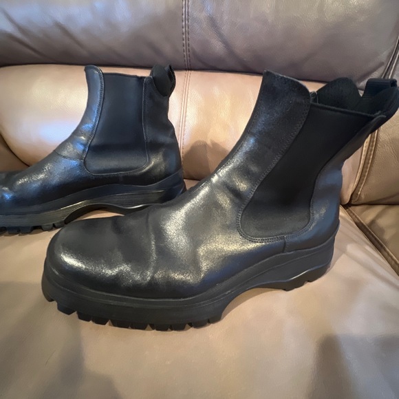 Prada Mens Brushed Leather Boots -Size 10 main image 8